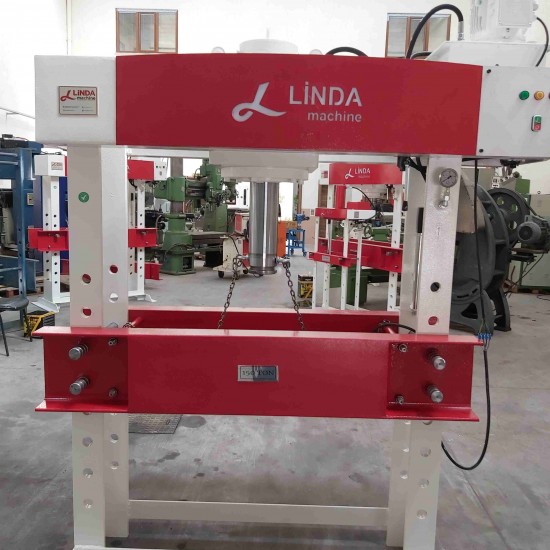 150 Ton Gezer Kafa Kollu Motorlu Lİnda Machine Hidrolik Atölye Presi