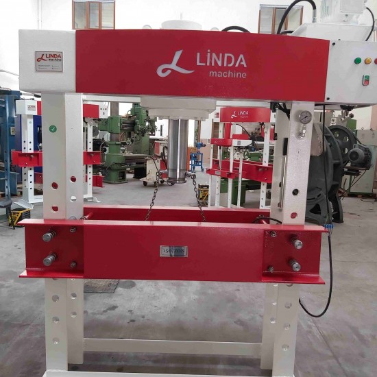 150 Ton Gezer Kafa Kollu Motorlu Lİnda Machine Hidrolik Atölye Presi